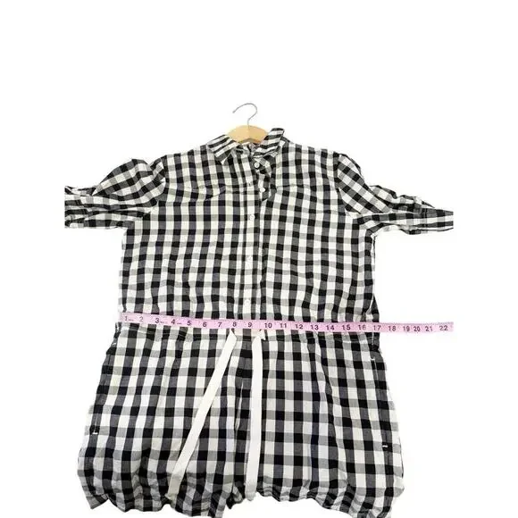 SOLID & STRIPED Black and White Gingham Checkered Romper - Picture 6 of 7